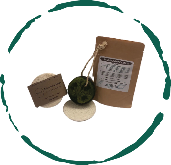 Clear Skin Acne Care Bundle – Natural Mud Mask, Soap Bar & Loofah (5-Piece Kit)